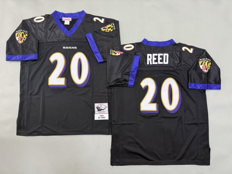 Men 2025 Baltimore Ravens #20 Reed black Throwback Limited NFL Jersey style 001->baltimore ravens->NFL Jersey